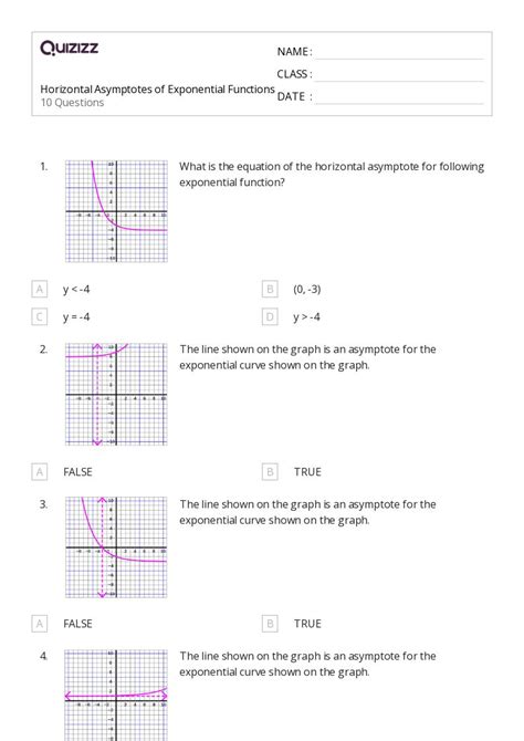 50 Derivatives Of Exponential Functions Worksheets For 9th Grade On