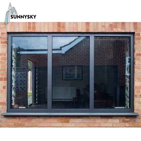 Plexiglass Aluminum Vertical Sliding Window With Weather Stripping Sliding Window With Weather