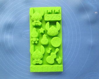 Lilo Stitch Guitar Cake Mold Flexible Silicone Cookie Mold Chocolate