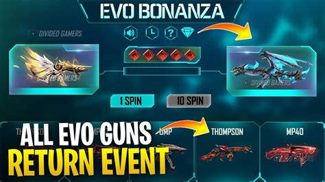 All Evo Guns Return Event Free Fire Evo Guns Return Ff New Event