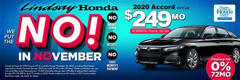 Lindsay's #1 Specials | Lindsay Honda