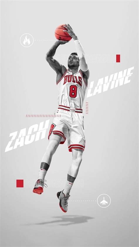 Chicago Bulls Zach Lavine | Sports graphic design, Sport poster design ...