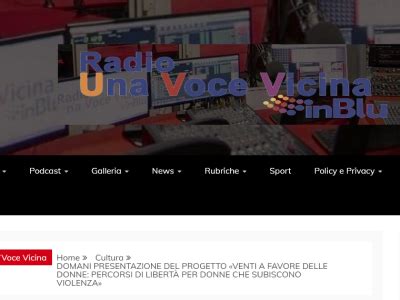 Radio Una Voce Vicina In Blu Venti A Favore Delle Donne Percorsi