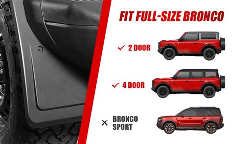 Amazon Mabett Mud Flaps For Ford Bronco Accessories 2021 2022 2023