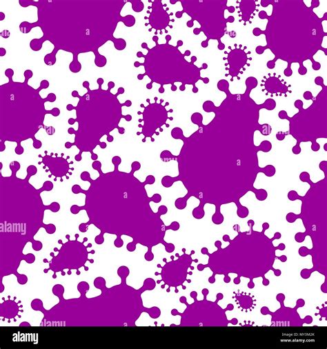 Viruses Seamless Pattern Germs Ornament Disease Background Vector