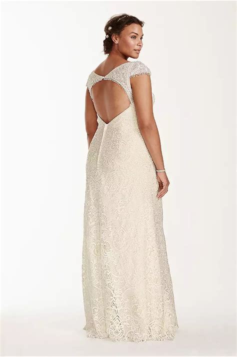 Chiffon Empire Waist Plus Size Wedding Dress Davids Bridal