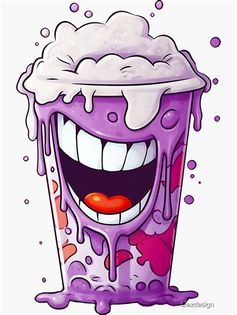 Grimace Shake Design Trend Grimace Character Fast Food Art