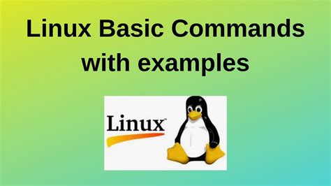 Linux Basic Commands With Examples Youtube