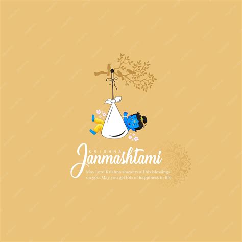 Premium Vector Happy Krishna Janmashtami Festival And Happy