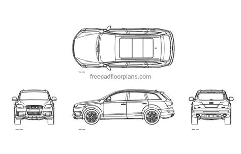 Audi Q7 Cad Drawings