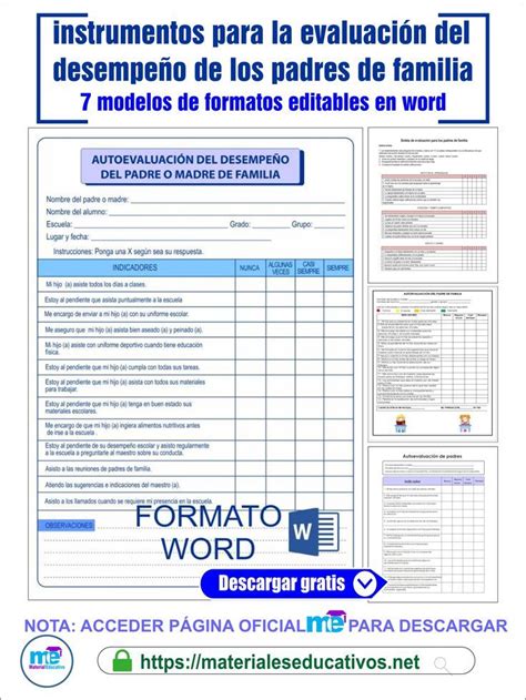 Instrumentos Para La Evaluación Del Desempeño De Los Padres De Familia 2022 2023