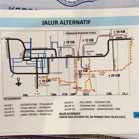 Ini Peta Jalur Alternatif Hindari Macet Akibat Amblesnya Jembatan Comal