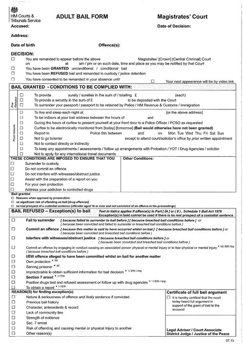 Criminal Litigation SGS 4 Bail Form Template Studocu