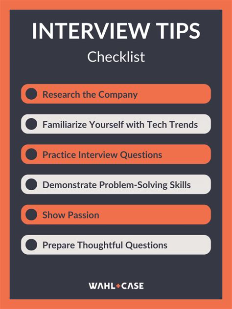 General Interview Tips Tech Companies And Startups Wahl Case