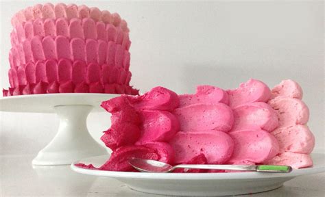 Howtocookthat Cakes Dessert And Chocolate Pink Ombre Cake Recipe How To Howtocookthat