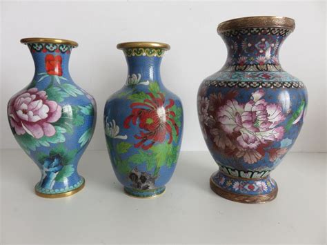 Vases 3 Cloisonne Enamel China Second Half 20th Catawiki