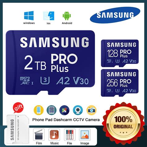 Cart O De Mem Ria Samsung Proplus Microsd Tb Tb Gb Tf Flash U A