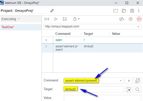 New Selenium Ide Using Assert Element Present Command To Check The