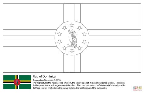 Flag of Dominica coloring page | Free Printable Coloring Pages