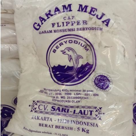 Jual Garam Meja Cap Flipper 5 Kg Shopee Indonesia