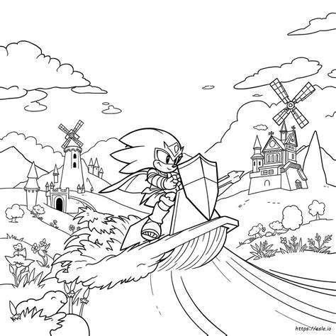 Knight Sonic Coloring Pages