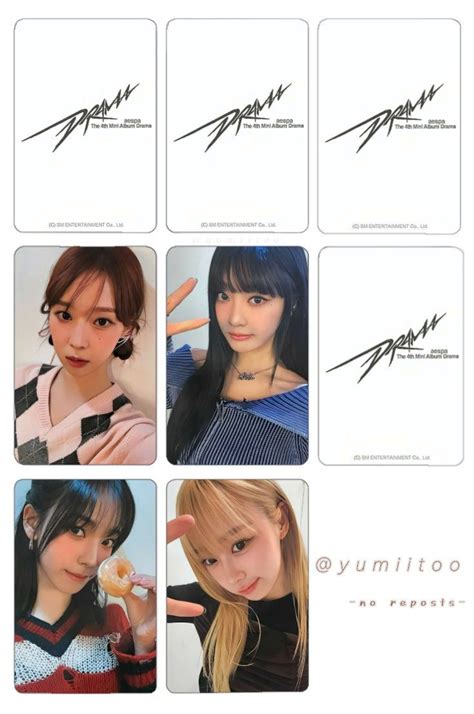 Aespa Drama Music Korea Face To Face Fansign Printable Photocard