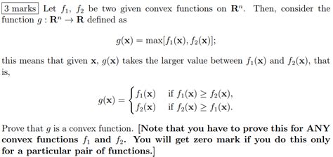 Solved We Say That A Function F Rn R Is Convex If For Chegg