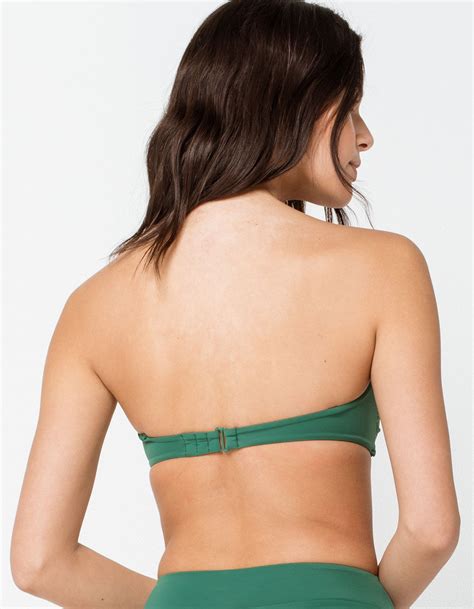 RVCA Solid Bandeau Bikini Top FOREST Tillys