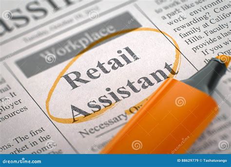 Job Opening Retail Assistant 3d Stock Image Image Of Product Store 88629779