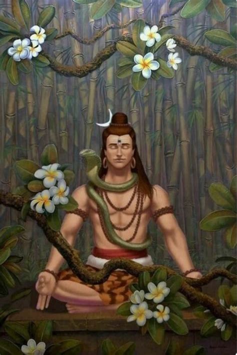 Lord Shiva Meditation Painting On Canvas Masterpiece