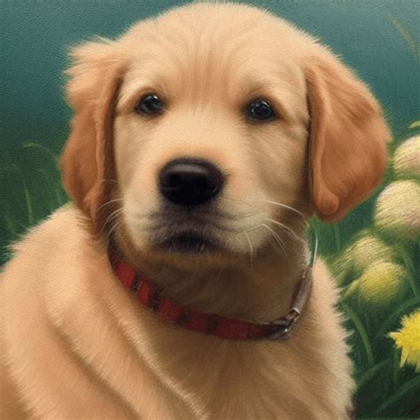 Golden Retriever Oil Painting