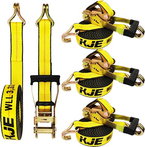 Amazon 4 Pack 2 X27 Ratchet Strap Tie Down 10000lbs J Hook Heavy