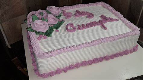 Decoración Torta rectangular para mujer chantilly YouTube