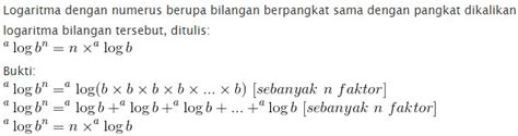 Rumus Perkalian dan Pembagian Logaritma Matematika