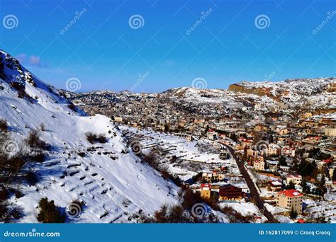 landscape  mount lebanon  winter view  faraya snowlandscape