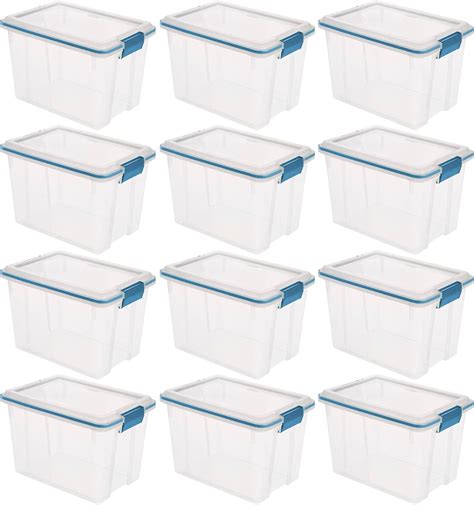 Amazon Sterilite Qt Gasket Box Stackable Storage Bin With