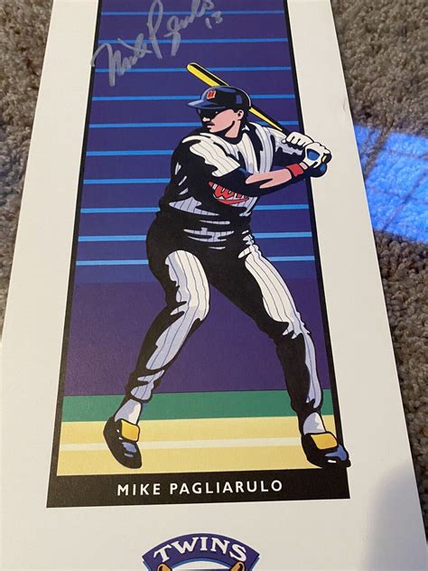 Mlb The Playmakers Mike Pagliarulo Signed Auto Twins World Series