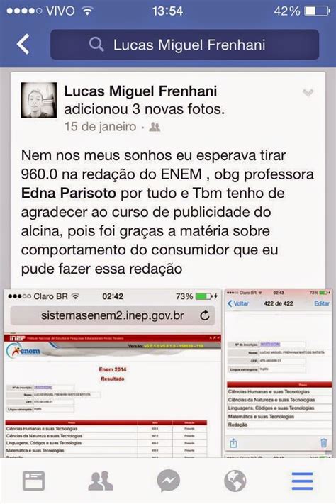 Nota Do Enem Em 2014 - Notas da redação do ENEM 2014 | REDAÇÃO ALCINA