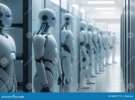 Machine Ai Bots Working In The Office Concept For Industrial