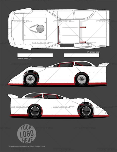 Generation 1 Dirt Late Model Template | School of Racing Graphics