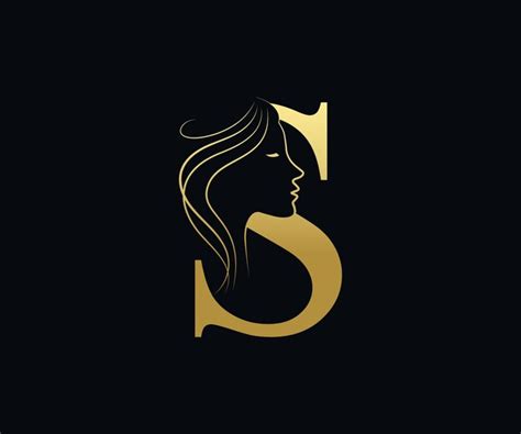 Premium Vector S Letter Beauty Face Hair Salon Logo Design Vector