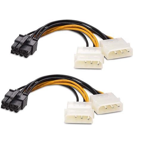 Amazon Cable Matters 2 Pack 8 Pin PCIe To Molex 2X Power Cable 4