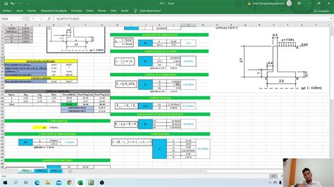 Ejercicio 01 Muro De Contencion Excel Y Geo5 Youtube