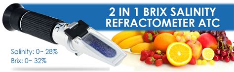 2 In 1 Brix Salinity Refractometer Dual Scale 0 32 Brix