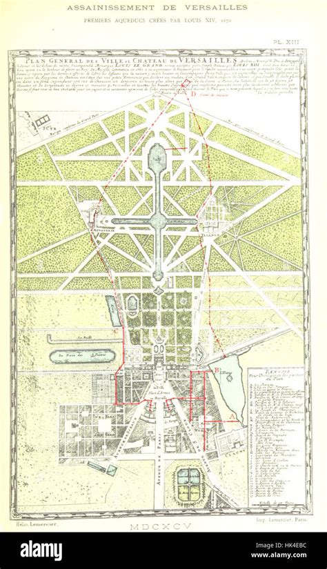 palace versailles map  res stock photography  images alamy