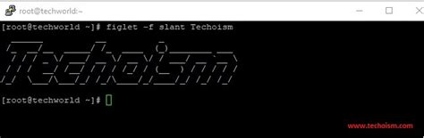 Create Ascii Text Banners In Terminal In Linux Using Figlet Tool