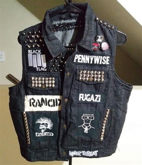 Denim Punk Rock Vest Etsy Punk Fashion Fashion Punk Outfits