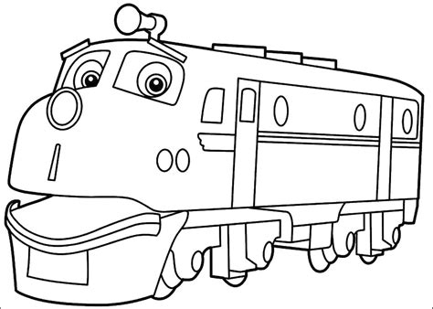 Dibujos De Train Locomotive Transporte Para Colorear