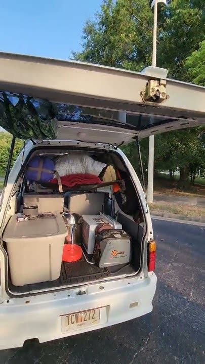 microvan camping setup #vanlife #car #automobile #projectvanlife # ...