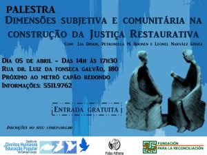 Palestra A Constru O Da Justi A Restaurativa Rede Social Penha